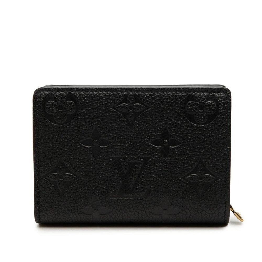 Louis Vuitton Monogram Empreinte Leather Portefeuille Clea Bifold Wallet Black